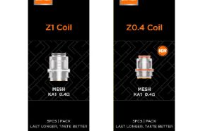 The GeekVape Z Series Coils are a set of kanthal meshed heating element coil atomizers built for multiple devices from GeekVape. The mesh coils are installed in a plug n' play fashion from the bottom threaded tank base. Z0.4 Mesh KA1 Coil Resistance: 0.4Ω Rated: 60-70W