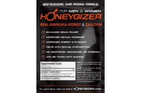 Honeygizer is a male enhancement product that may not fall into one specific sub-category. The makers of Honeygizer feel strongly as to its effects because they make high claims regarding sexual prowess and improved physique. So Honeygizer may be meant to be a supplemental product that can benefit you in the bedroom as well as the gym.