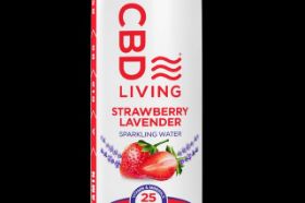CBD Living Sparkling Water 25MG nano Strawberry Lavender