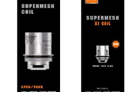 The SUPERMESH coil system, designed for the Shield Tank, Aero Tank, and Cerberus Sub-Ohm Tank by GeekVape, brings outstanding flavor and lasts longer than normal coils. Available in three different resistances, get your replacement coils for your Aegis X Kit, Aegis Mini Kit, Blade Kit, or Nova Kit. Mesh X2 Resistance: 0.3Ω Kanthal Single Mesh Rated: 30W-45W