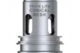 The TFV16 Lite Replacement Coils, Conical Mesh Coils and Dual Mesh Coils. The Conical Mesh Coils powered by nexMesh technology, designed for the powerful and warm throat hit with massive vapor and amazing flavor. The unique conical structure can maximize the bottom of the airflow inlet and condense the vapor as it flows through the coil to the drip tip, creating an unparalleled burst of flavor. The Dual Mesh Coils with two mesh holes for dual coil structure, with the superior wicking capability and large contact area, heats the e-juice evenly and quickly, bringing massive cloud production and rich flavor.
